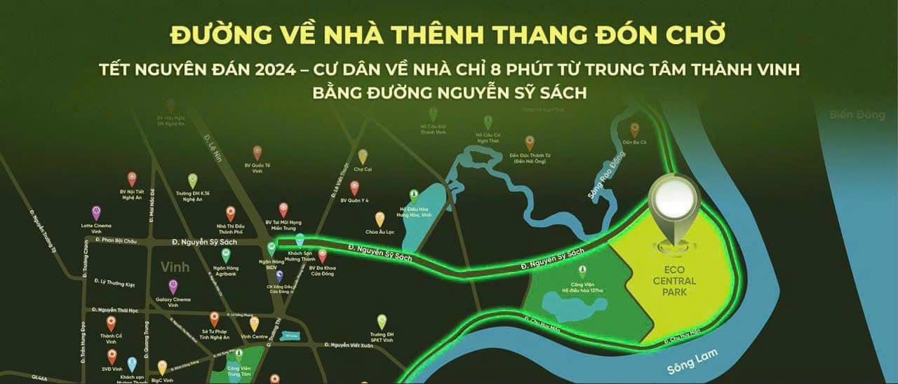 Vị trí dự án chung cư Ecopark Vinh – Ecopark Hưng Hòa